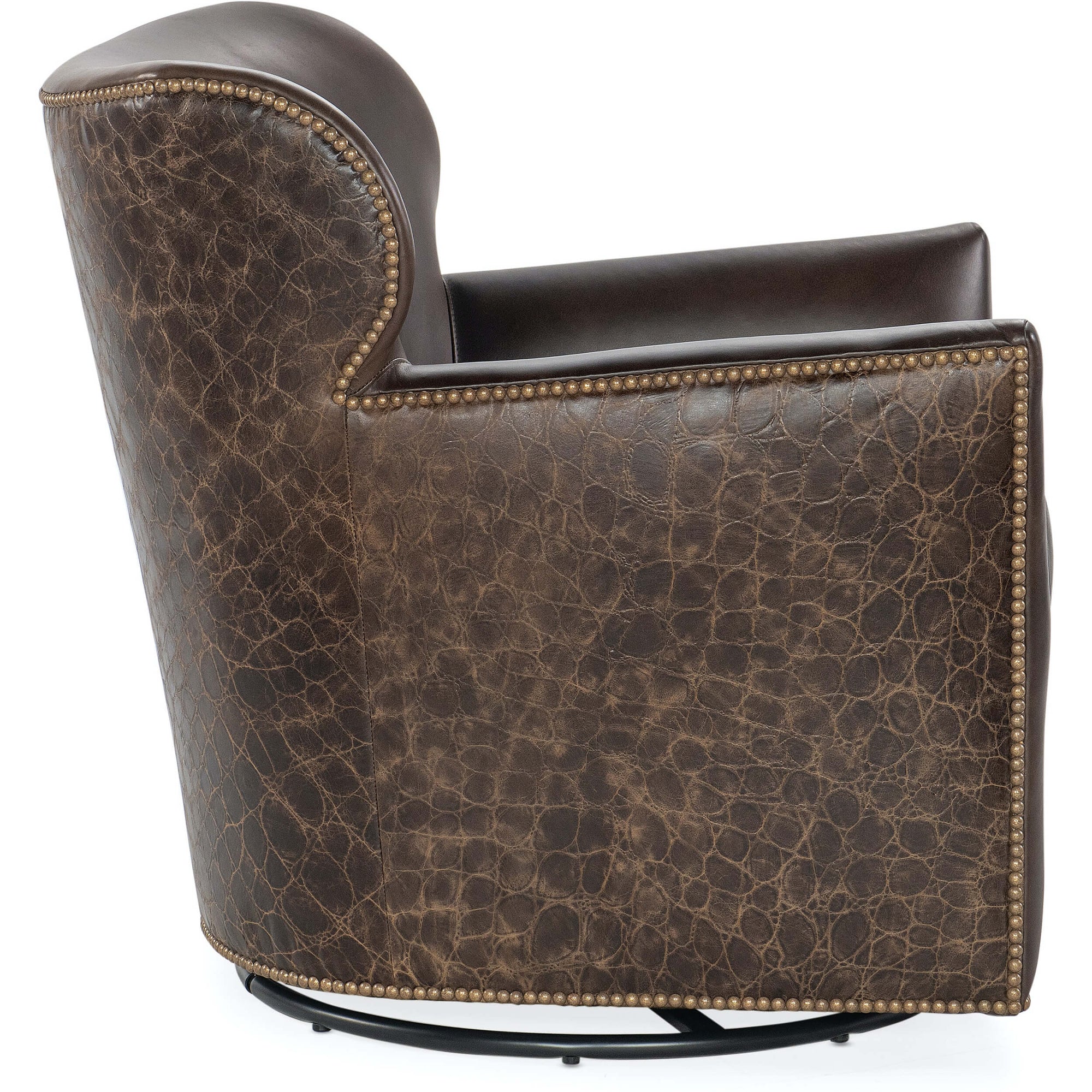 Marco Leather Swivel Chair, Kenya Hearth High Fashion Home
