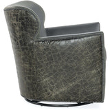 Marco Leather Swivel Chair, Kenya Stone-Furniture - Chairs-High Fashion Home