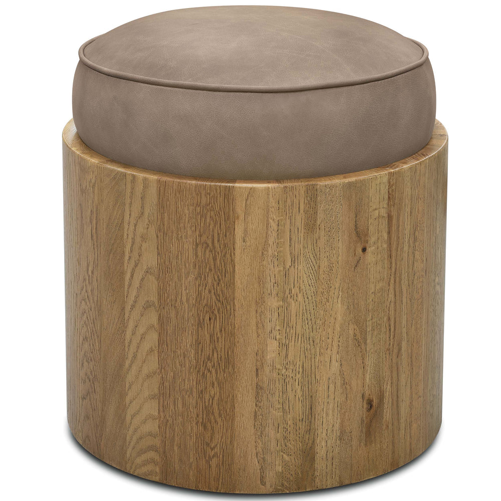 Berkley Leather Storage Footstool, Eastwood Desert
