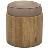 Berkley Leather Storage Footstool, Eastwood Desert