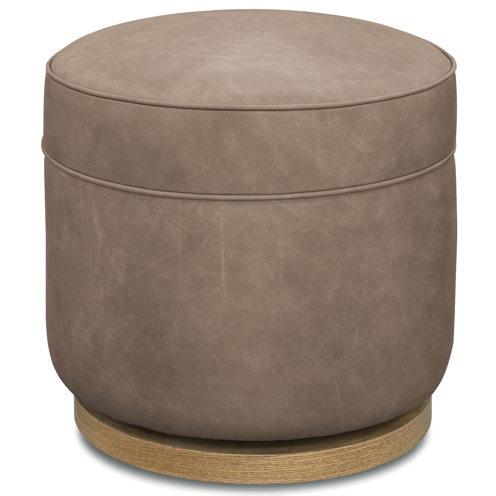 Chloe Leather Swivel Footstool, Eastwood Desert
