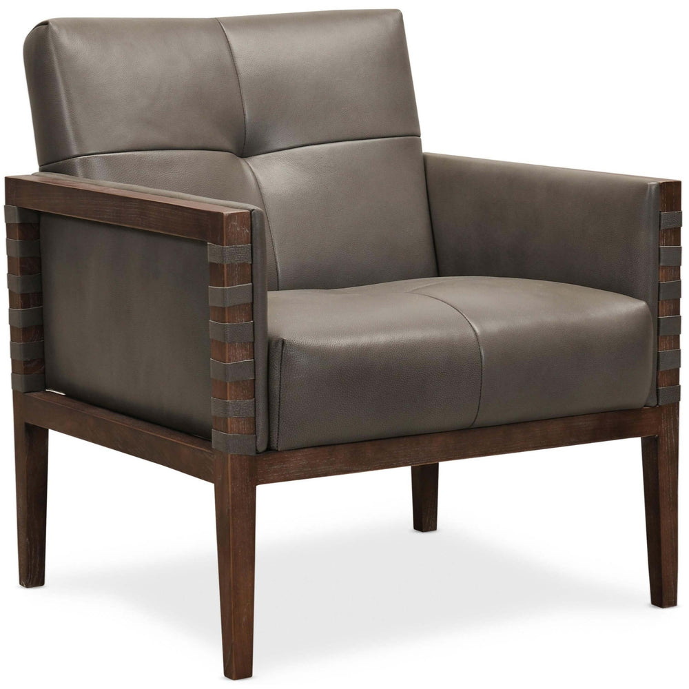 Carverdale Leather Chair, Maddie Grey