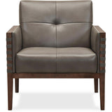 Carverdale Leather Chair, Maddie Grey