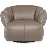 Aria Leather Swivel Chair, Texas Mushroom-Furniture - Chairs-High Fashion Home