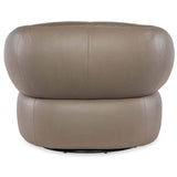 Aria Leather Swivel Chair, Texas Mushroom-Furniture - Chairs-High Fashion Home