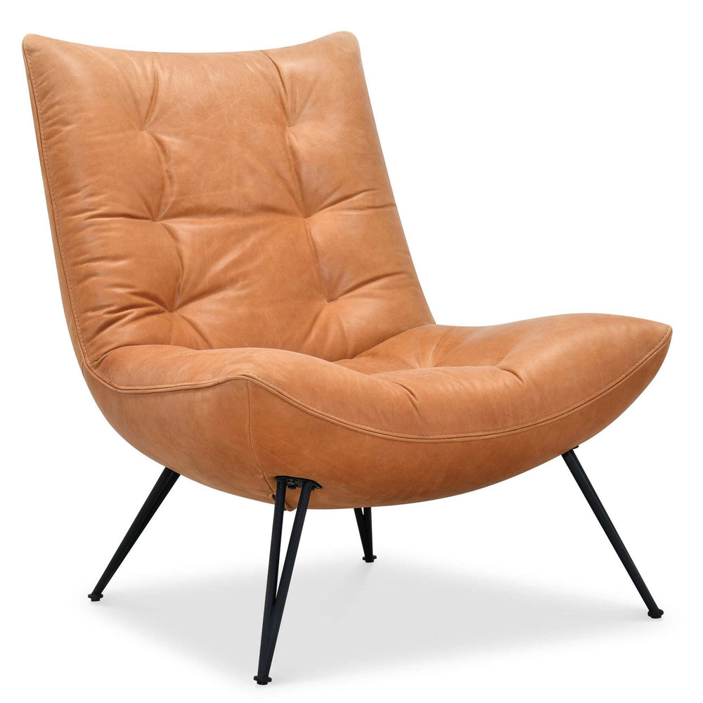 Kayne Leather Chair, Saddlebag Coin