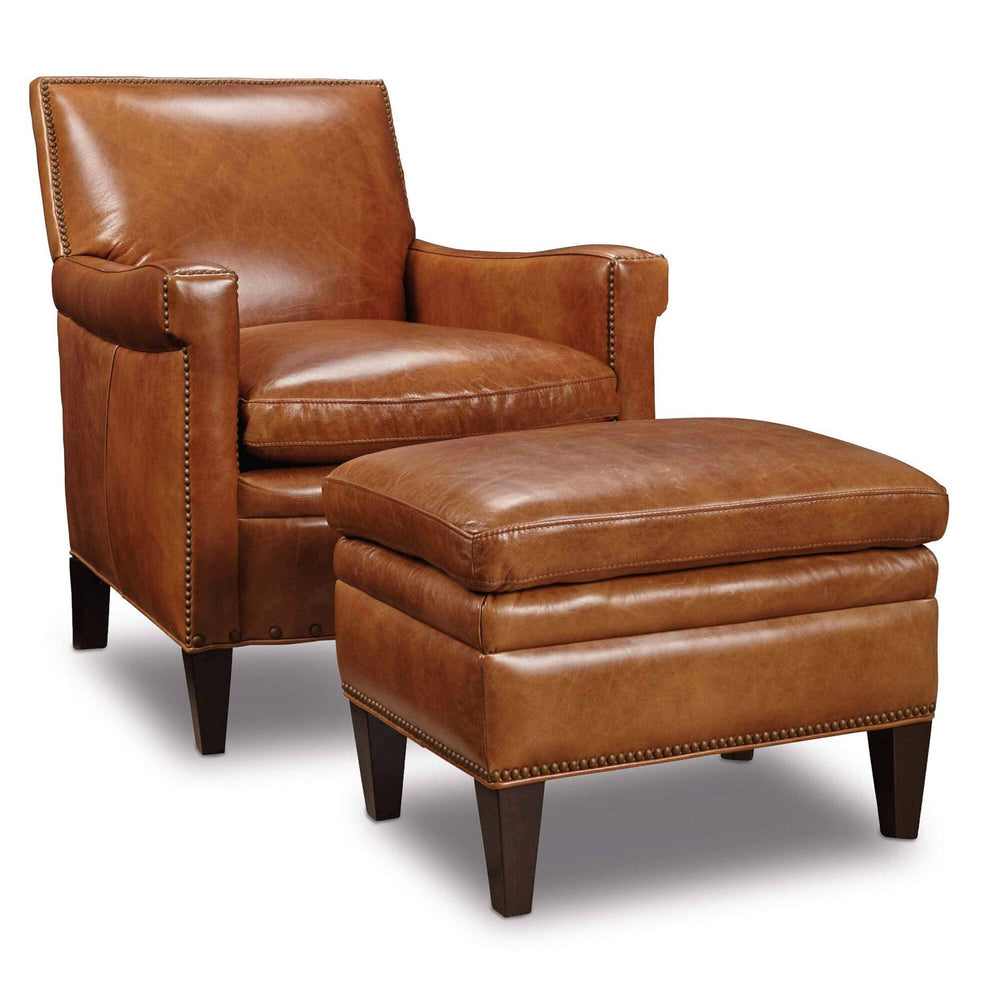 Jilian Leather Club Chair, Huntington Morrison-Furniture - Chairs-High Fashion Home
