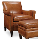 Jilian Leather Club Chair, Huntington Morrison-Furniture - Chairs-High Fashion Home