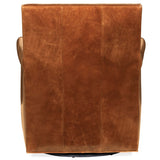 Jilian Leather Swivel Club Chair, Huntington Morrison-Furniture - Chairs-High Fashion Home