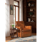 Jilian Leather Swivel Club Chair, Huntington Morrison-Furniture - Chairs-High Fashion Home