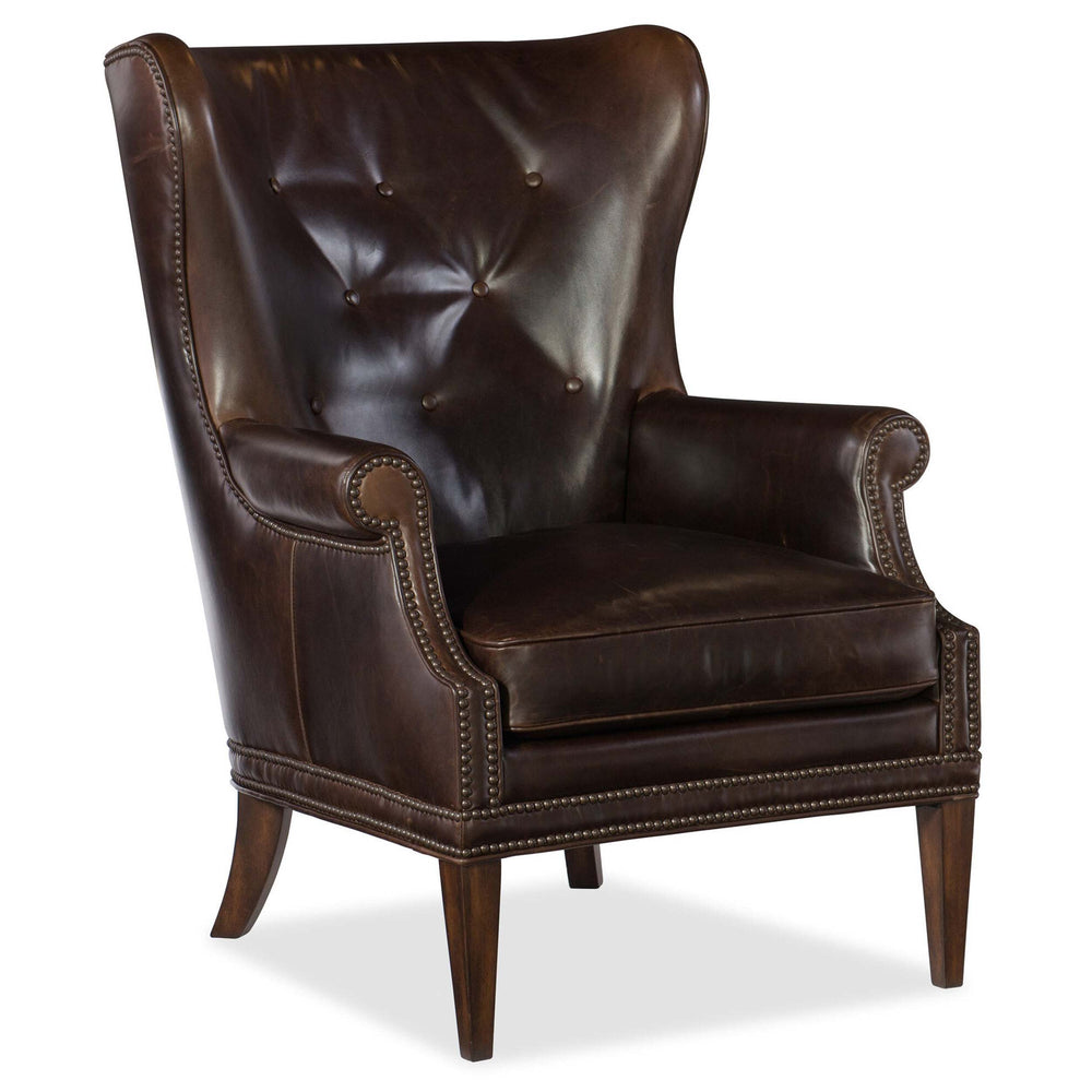 Maya Leather Wing Club Chair, Memento Event-Furniture - Chairs-High Fashion Home