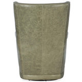 Mai Wing Leather Swivel Club Chair, Bellaire Tranquil Sage-Furniture - Chairs-High Fashion Home
