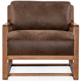 Moraine Leather Chair, Seville Timber-Furniture - Chairs-High Fashion Home
