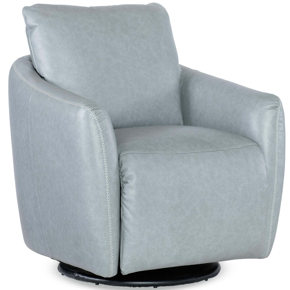Bonnie Leather Swivel Chair w/Power Footrest, Stormy