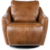 Beau Leather Swivel Chair w/Power Footrest, Pecan
