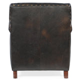 Potter Leather Club Chair, Old Saddle Fudge/Fudge Crocodile-Furniture - Chairs-High Fashion Home