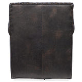 Potter Leather Swivel Club Chair, Old Saddle Fudge/Fudge Crocodile-Furniture - Chairs-High Fashion Home