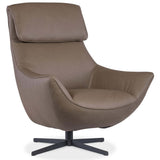 Hughes Leather Swivel Chair, Sonnet Dust