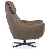 Hughes Leather Swivel Chair, Sonnet Dust