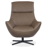 Hughes Leather Swivel Chair, Sonnet Dust