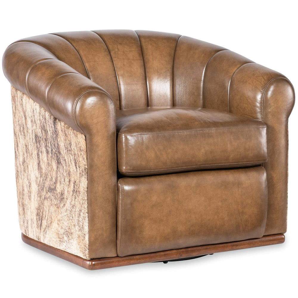 Spencer Leather Swivel Chair, Nature 210-133