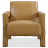 Covette Leather Chair, Pleasant Brittle-Furniture - Chairs-High Fashion Home