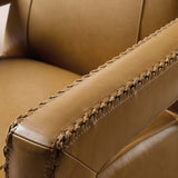 Covette Leather Chair, Pleasant Brittle-Furniture - Chairs-High Fashion Home