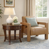 Covette Leather Chair, Pleasant Brittle-Furniture - Chairs-High Fashion Home