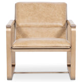 Cooper Leather Chair, Firenze Ghiaia-Furniture - Chairs-High Fashion Home