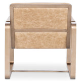 Cooper Leather Chair, Firenze Ghiaia-Furniture - Chairs-High Fashion Home