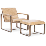 Cooper Leather Chair, Firenze Ghiaia-Furniture - Chairs-High Fashion Home