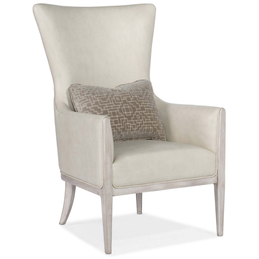 Kyndall Leather Club Chair, Guiltless Taupe-Furniture - Chairs-High Fashion Home