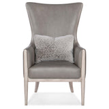 Kyndall Leather Club Chair, Guiltless Grey-Furniture - Chairs-High Fashion Home