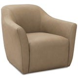 Everett Leather Swivel Chair, Ian Camel
