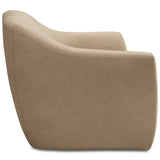 Everett Leather Swivel Chair, Ian Camel