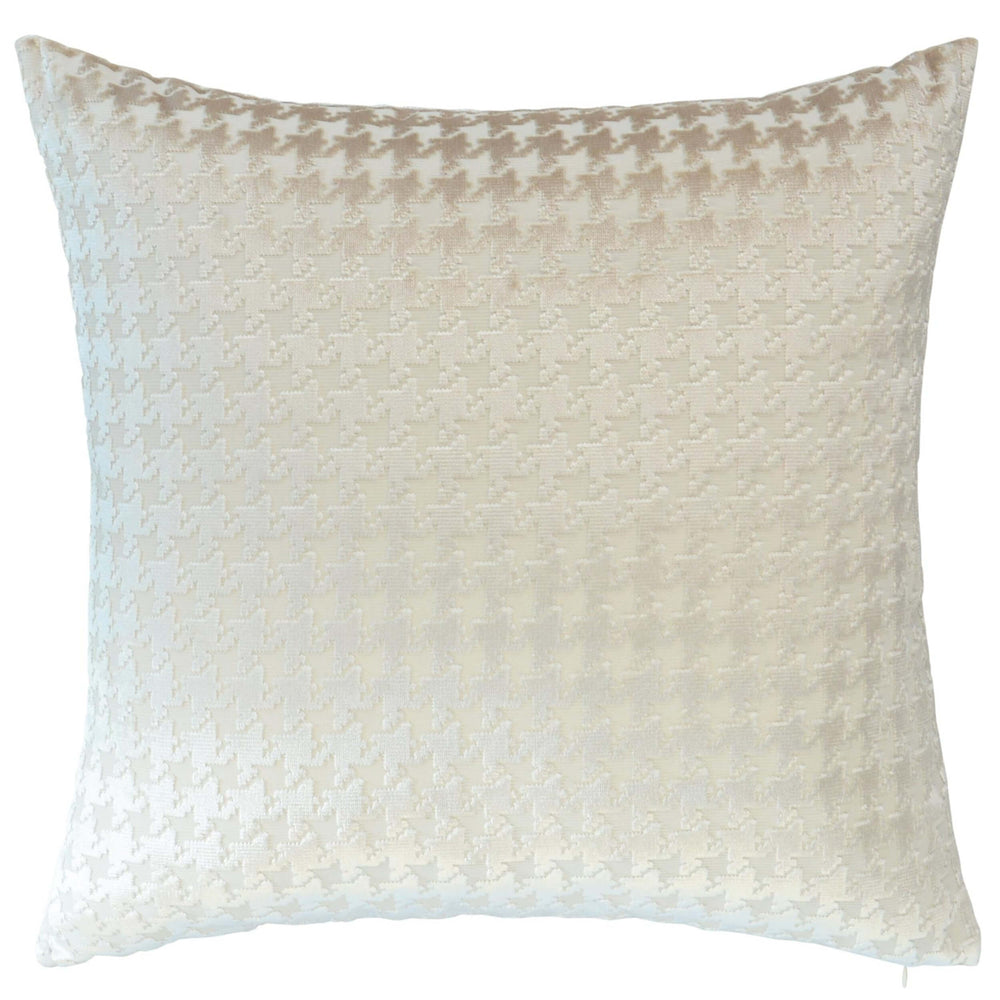 Castle Hill Tivoli Houndstooth Pillow, Ivory