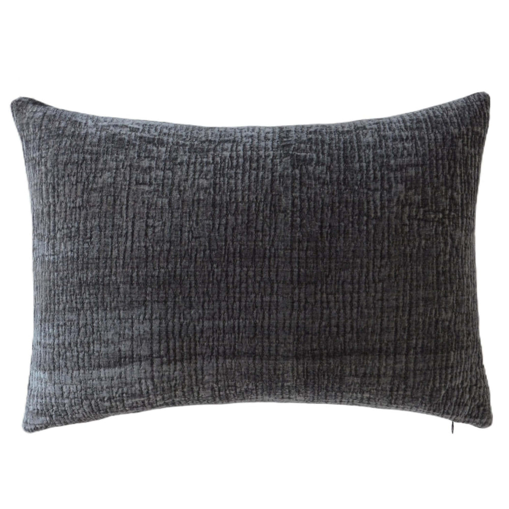 Castle Hill Tivoli Pebble Lumbar Pillow, Black