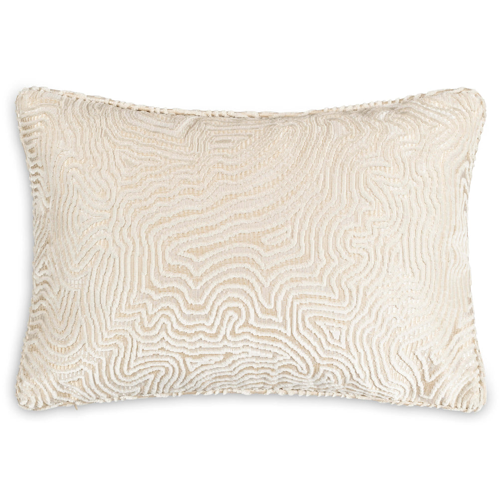 Castle Hill Wave Lumbar Pillow, Ivory-Accessories-High Fashion Home