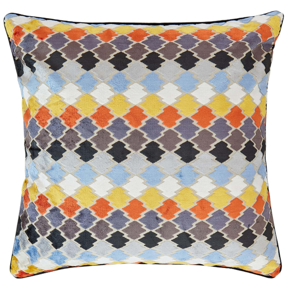 Plaid Pattern Pillow, Multi