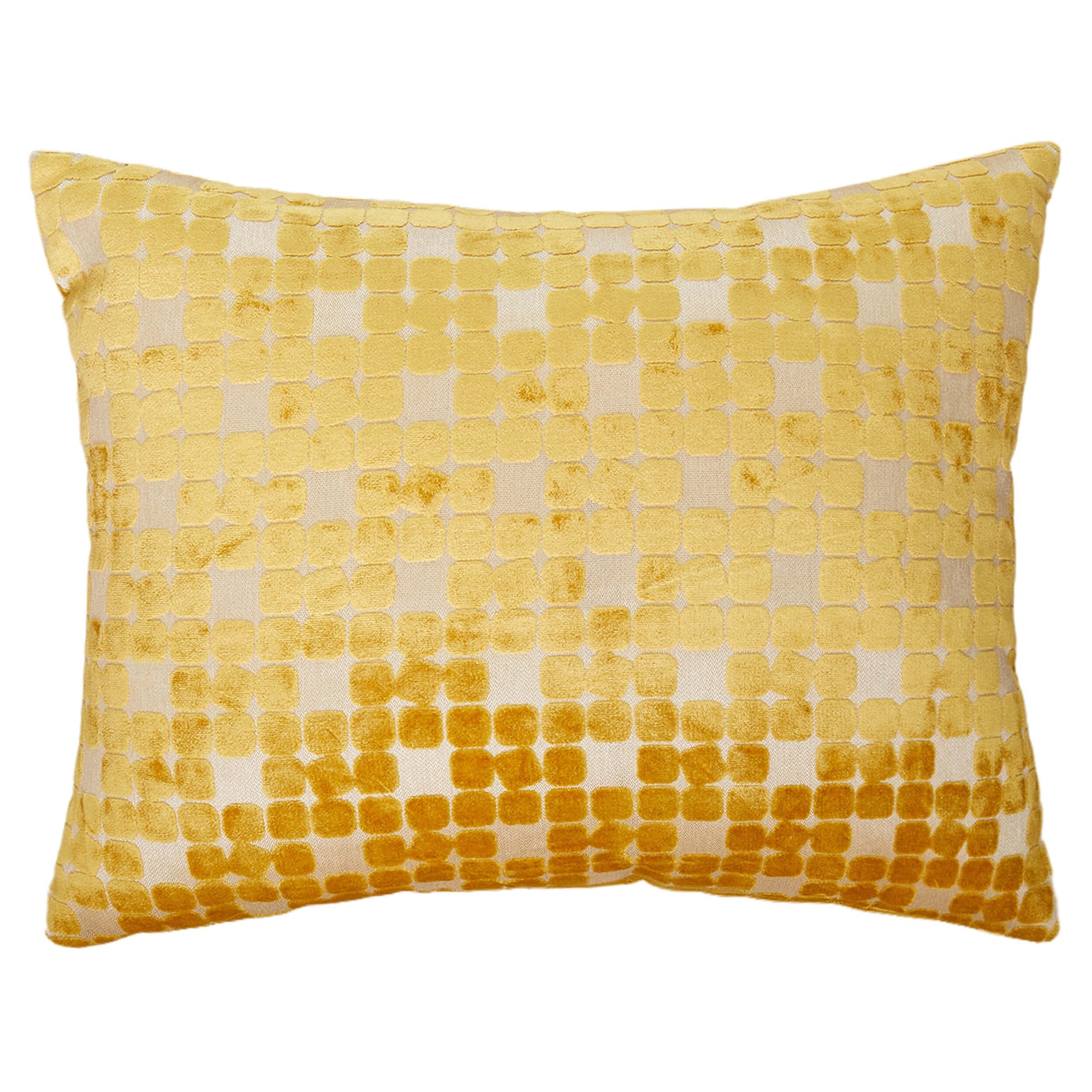 Yellow Checkered Lumbar Pillow High Fashion Home