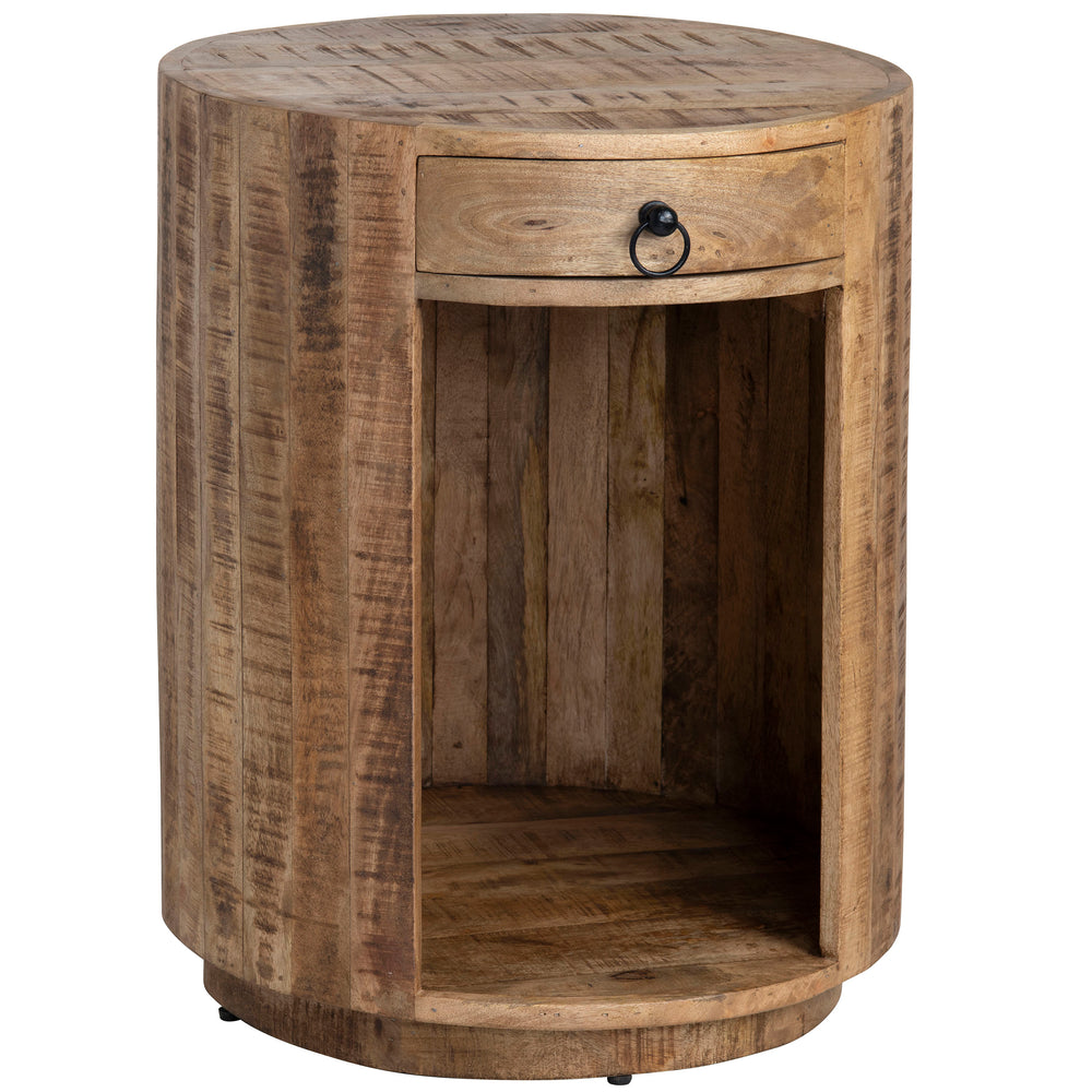 Washburne Side Table, Warm Brown