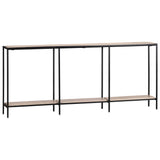 Crosby Travertine Console Table, Natural-Furniture - Accent Tables-High Fashion Home