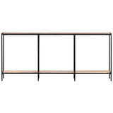 Crosby Travertine Console Table, Natural-Furniture - Accent Tables-High Fashion Home