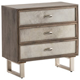 Theodore Cowhide Chest, Gray