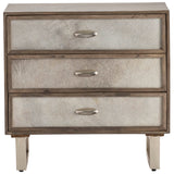 Theodore Cowhide Chest, Gray