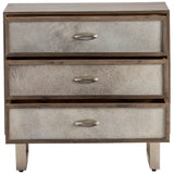Theodore Cowhide Chest, Gray