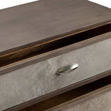 Theodore Cowhide Chest, Gray