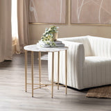 Katherine Accent Table, White
