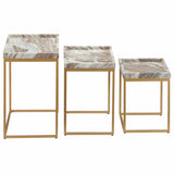 Torrento Marble Table, Set of 3-Furniture - Accent Tables-High Fashion Home