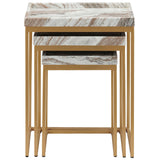 Torrento Marble Table, Set of 3-Furniture - Accent Tables-High Fashion Home
